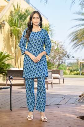 Urban Summer Cord-Set Blue Trendy Casual Cord-Set Style For Summer Comfort