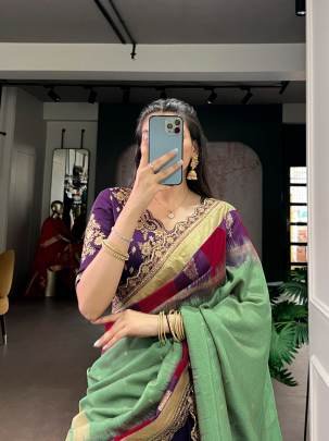 When detailed thread embroidery meets soft shimmer on Vichitra silk  a perfect lehenga choli for weddings   festivals  LNB1202PRL