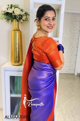 Woven Kanjivaram Banarasi Soft Silk Jacquard  Saree