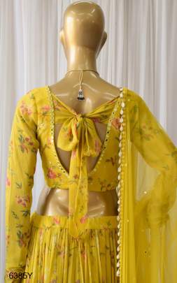Yellow Demanding Haldi Lehngha Choli RTC6385