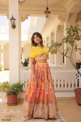 YELLOW LEHENGA CHOLI COLLECTIONS 2025 KA 5032YEL