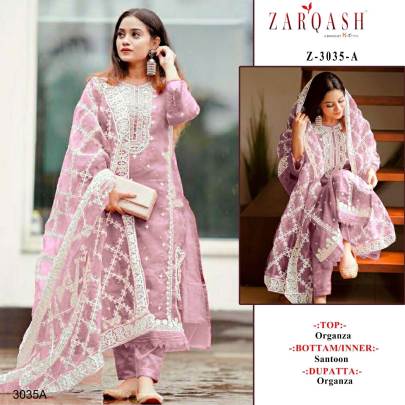 ZARQASH SUITS BABY PINK Z3035