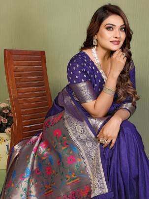 ZUMKHA  It   s Time To Release Few More Handpicked Gala Pallu Paithani Silk Sarees Exclusively From Us In Purple Colour