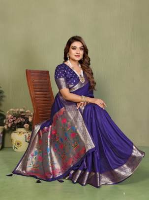 ZUMKHA  It   s Time To Release Few More Handpicked Gala Pallu Paithani Silk Sarees Exclusively From Us In Purple Colour